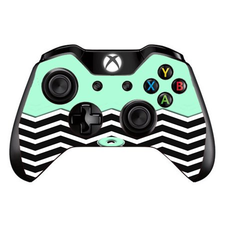 Skins Decals For Xbox One / One S W/Grip-Guard / Teal Black Chevron Anchor