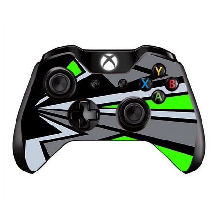 Skins Decals For Xbox One / One S W/Grip-Guard / Triangle Pattern Green Grey