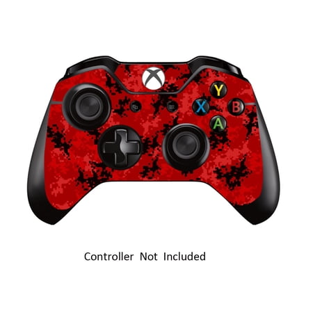 Skins Stickers for Xbox One Games Controller - Custom Orginal Xbox 1 Remote Controller Wired Wireless Protective Decals Covers - High Gloss Protector Accessories - Digicamo Red