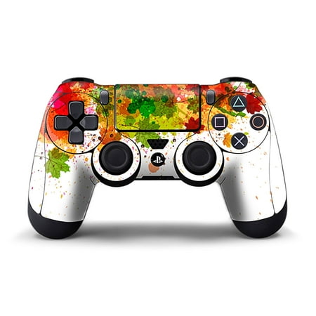 Skins Vinyl Decal Stickers vinilo Calcomanía Compatible with Sony PS4 Dualshock Controller, Colorful Leaf