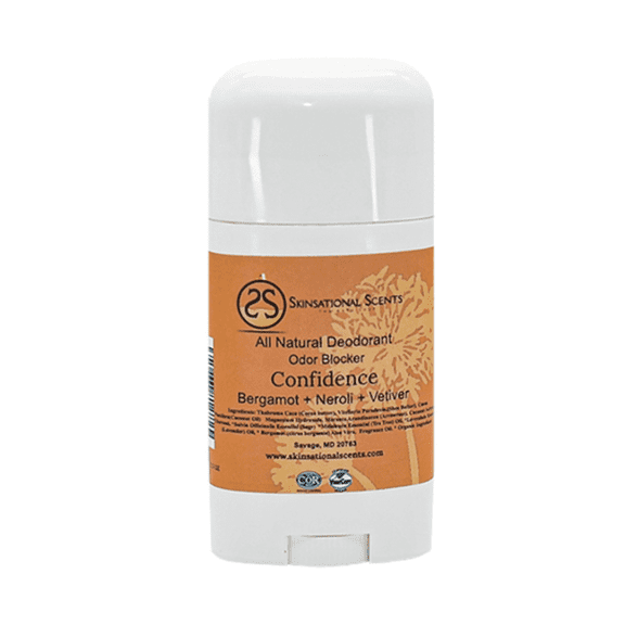 Skinsational Scent All-Natural Solid Deodorant No Baking Soda No Aluminum for Men : Confidence