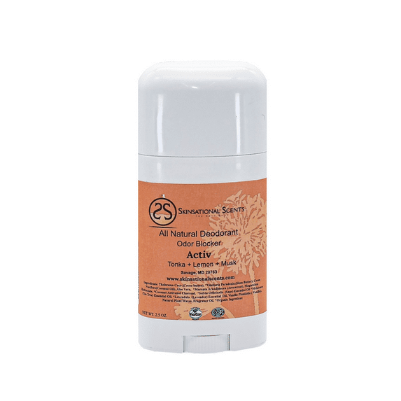 Skinsational Scent All-Natural Deodorant No Baking Soda No Aluminum for men: Activ