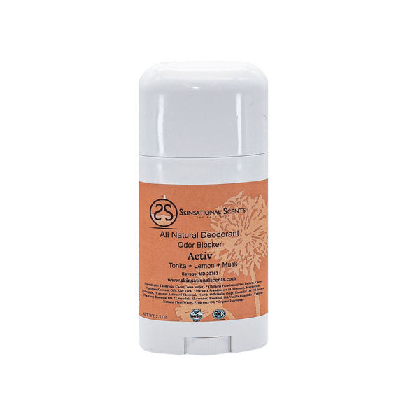 Skinsational Scent All-Natural Deodorant No Baking Soda No Aluminum for men: Activ