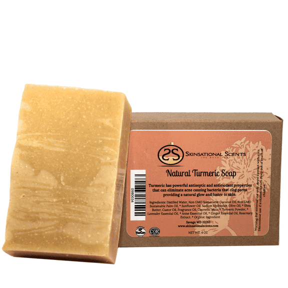 Skinsational Scents Natural Turmeric Soap Bar: Soothing & Anti-inflammatory