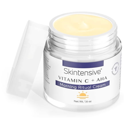 Skintensive Vitamin C + AHA Morning Ritual Cream Unscented Facial Moisturizer Cream 1.6 oz. Jar SK-0008 1 Ct