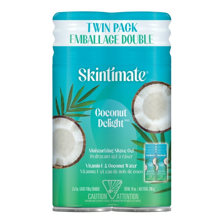Skintimate Coconut Delight Shave Gel 7 Oz Twin Pack, Women's