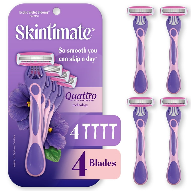 Skintimate 4-Blade Women's Moisturizing Shaving Razor, Exotic