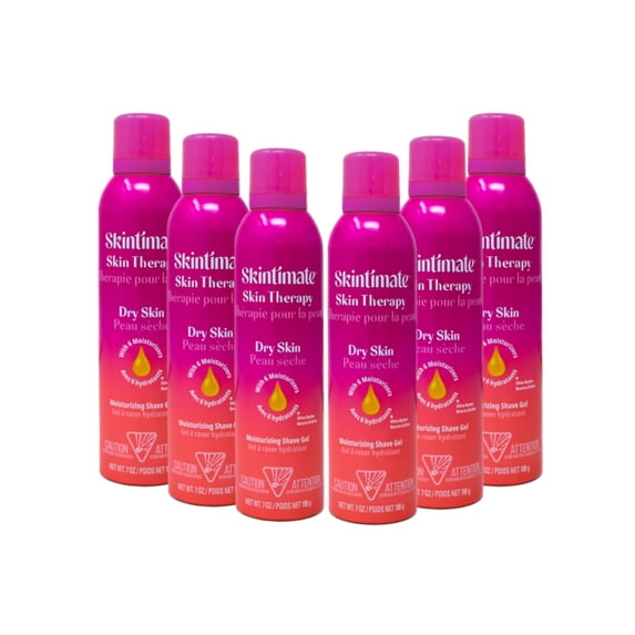 Skintimate Skin Therapy Shave Gel Dry Skin, 7 OZ (6 Pack)
