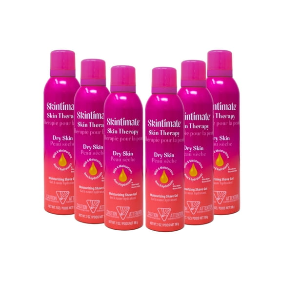 Skintimate Skin Therapy Shave Gel Dry Skin, 7 OZ (6 Pack)