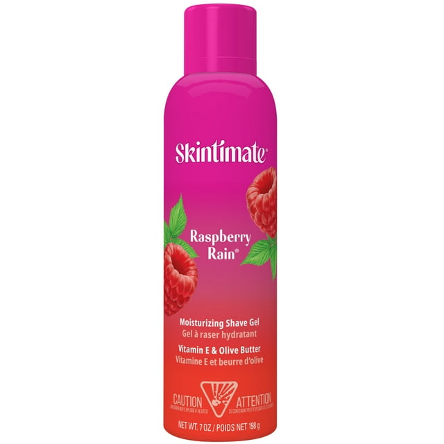 Skintimate Raspberry Rain Shave Gel for Women, Moisturizing Shaving Cream, 7 oz