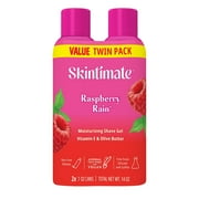Skintimate Raspberry Rain Womens Shave Gel Twin Pack, 14 oz Total, Moisturizing Womens Shaving Cream