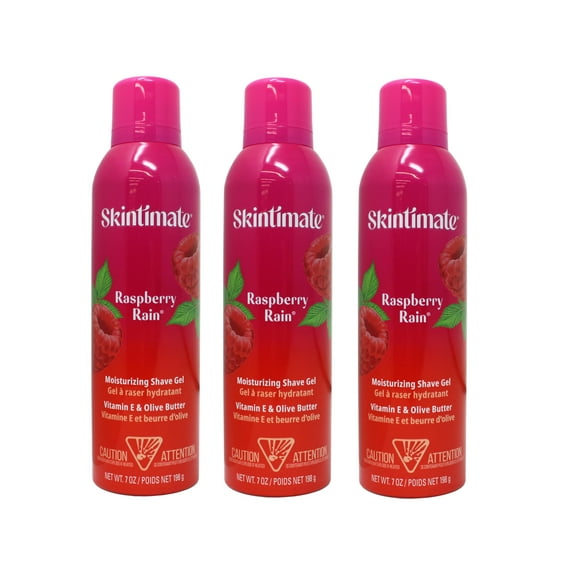 3 Pack Skintimate Signature Scents Shave Gel Raspberry Rain 7oz Each