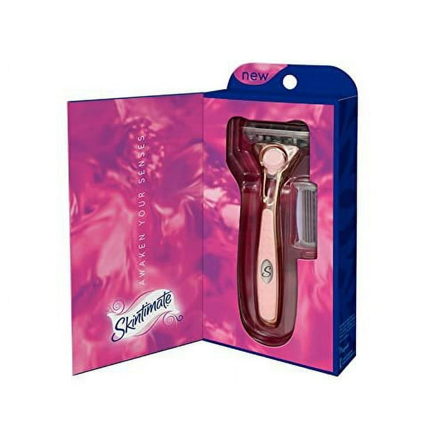 Skintimate razor, 4 blades system with aloe & vit E 1 handle and 2 refills included 1 handle and 2 refills