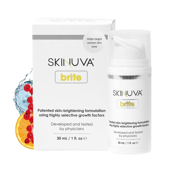 Skinuva Brite Hyperpigmentation Care - Skin Brightening & Dark Spot Serum - Non-Hydroquinone Formula - Suitable for All Skin Types (1 oz)