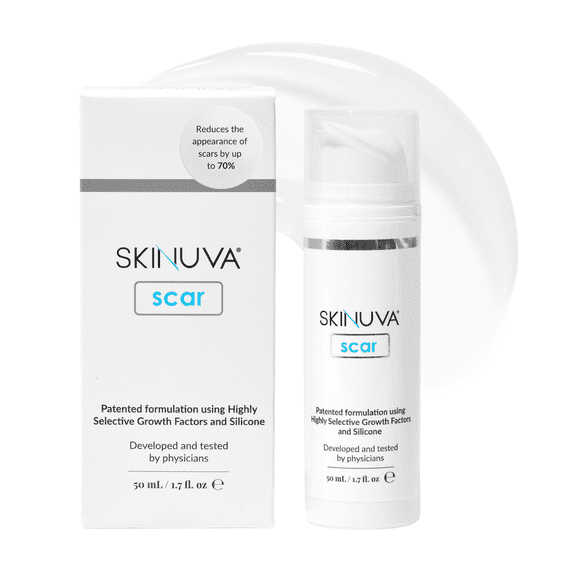 Skinuva® Scar Cream for Face & Body - Helps Reduce the Appearance of Old & New Scars from Surgery, Burns & Other Skin Trauma (1.7 oz)