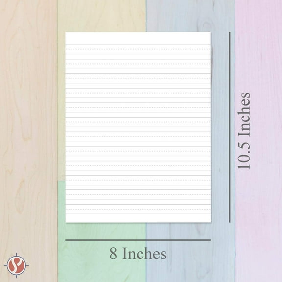 Skip A Line Paper- Writing Paper On 20Lb. 100 Papers per pack (10 1/2 x 8)