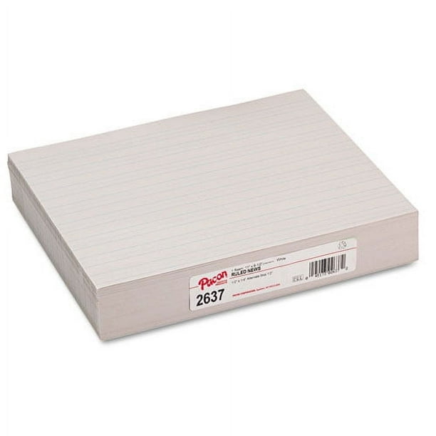 Skip-A-Line Ruled Newsprint Paper, 1/2 Skip-A-Line Ruled Newsprint Paper, 1/2