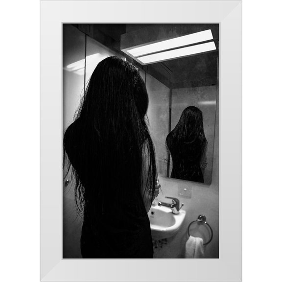 Skip, Anthony 11x14 White Modern Wood Framed Museum Art Print Titled - I Hate Mirror