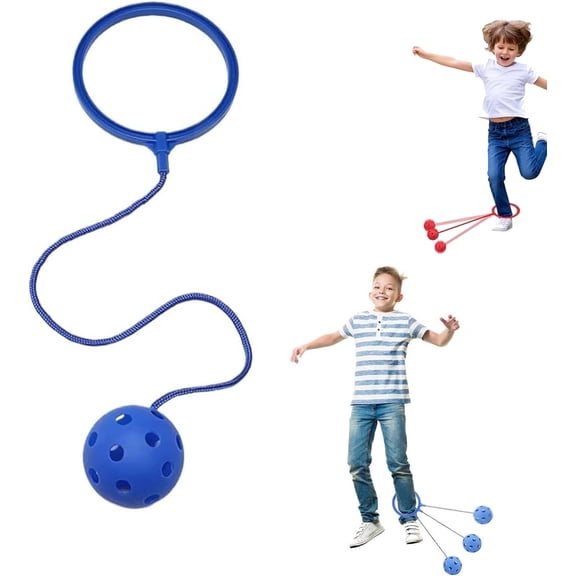Skip Ball Ankle Toy, Foldable Skip Ball,Fun Ankle Skip Ball Fitness ToyJump Ankle Ropes Skip and Jump Sports Swing,Portable Exercise Ropes Ankle Toy for Beach Playground Adults,Fitness Equipment