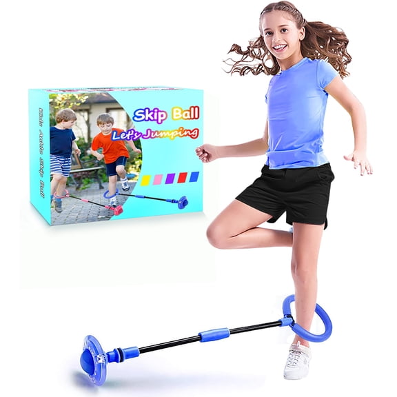 Skip Ball for Kids,Foldable Ankle Skip Ball Flashing Jumping Ring Colorful Sports Swing Ball Fitness Fat   Burning Jump Rope Exercise Skipping Toy for Children Boy Girl