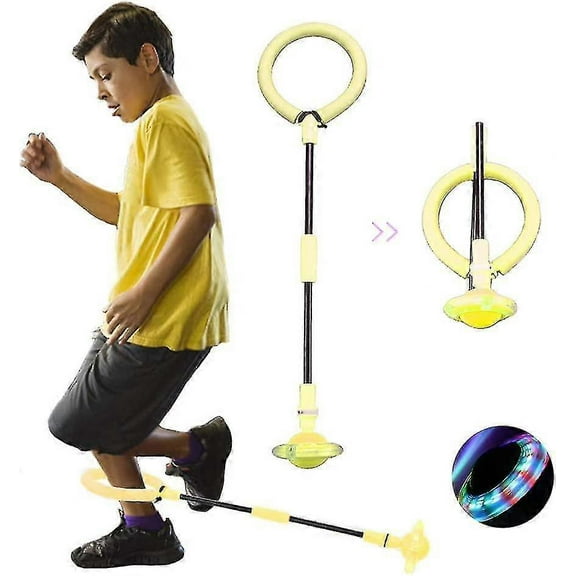 Skip Ball, Portable Foldable Colorful Flash Wheel Swing Ball, Skip It Ball For Kids, Fitness Toys Gifts For Girl Boy
