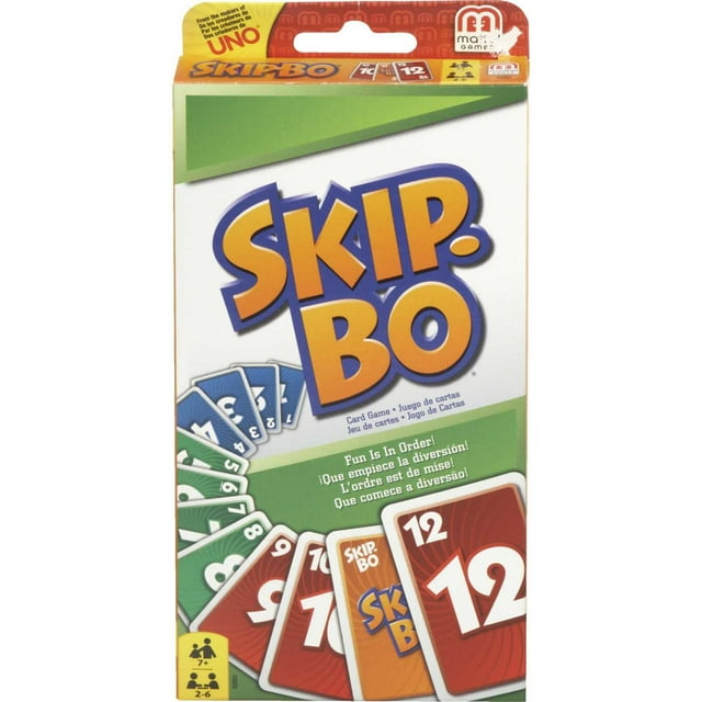 Skip-Bo Card Game for Kids, Adults & Game Night, Play Numbers in Order, 2 to 6 Players