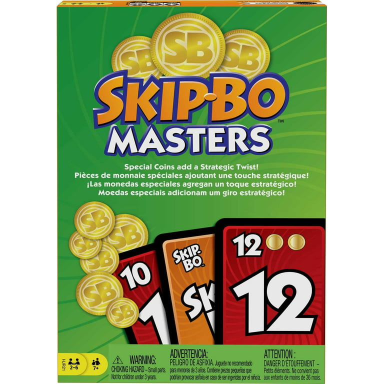 Skip-Bo Masters Card Game for Adults, Family Games for Game Night, Play  Numbers in Order