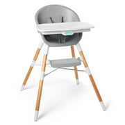 Skip Hop Baby High Chair 4 in 1 Convertible High Chair, EON, Grey/White