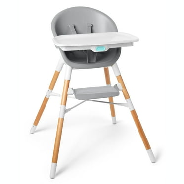 Skip Hop Baby High Chair 4 in 1 Convertible High Chair, EON, Grey/White
