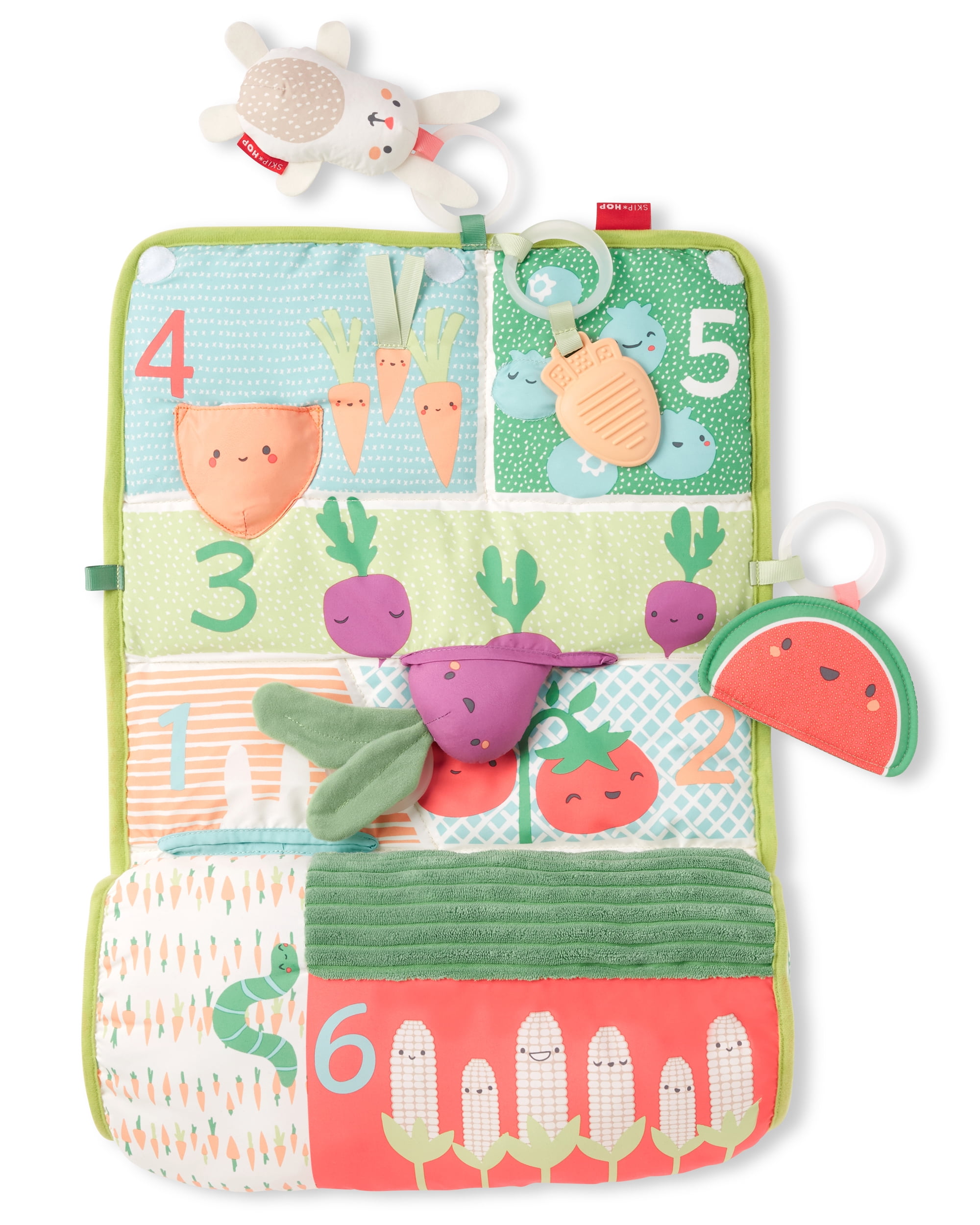 Farm-Themed Baby Tummy Time Playmat with Pillow and Toys