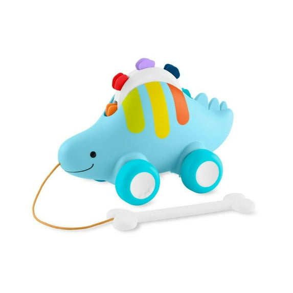 Skip Hop Explore & More Dinosaur 3-in-1 Baby Musical Pull Toy, Blue