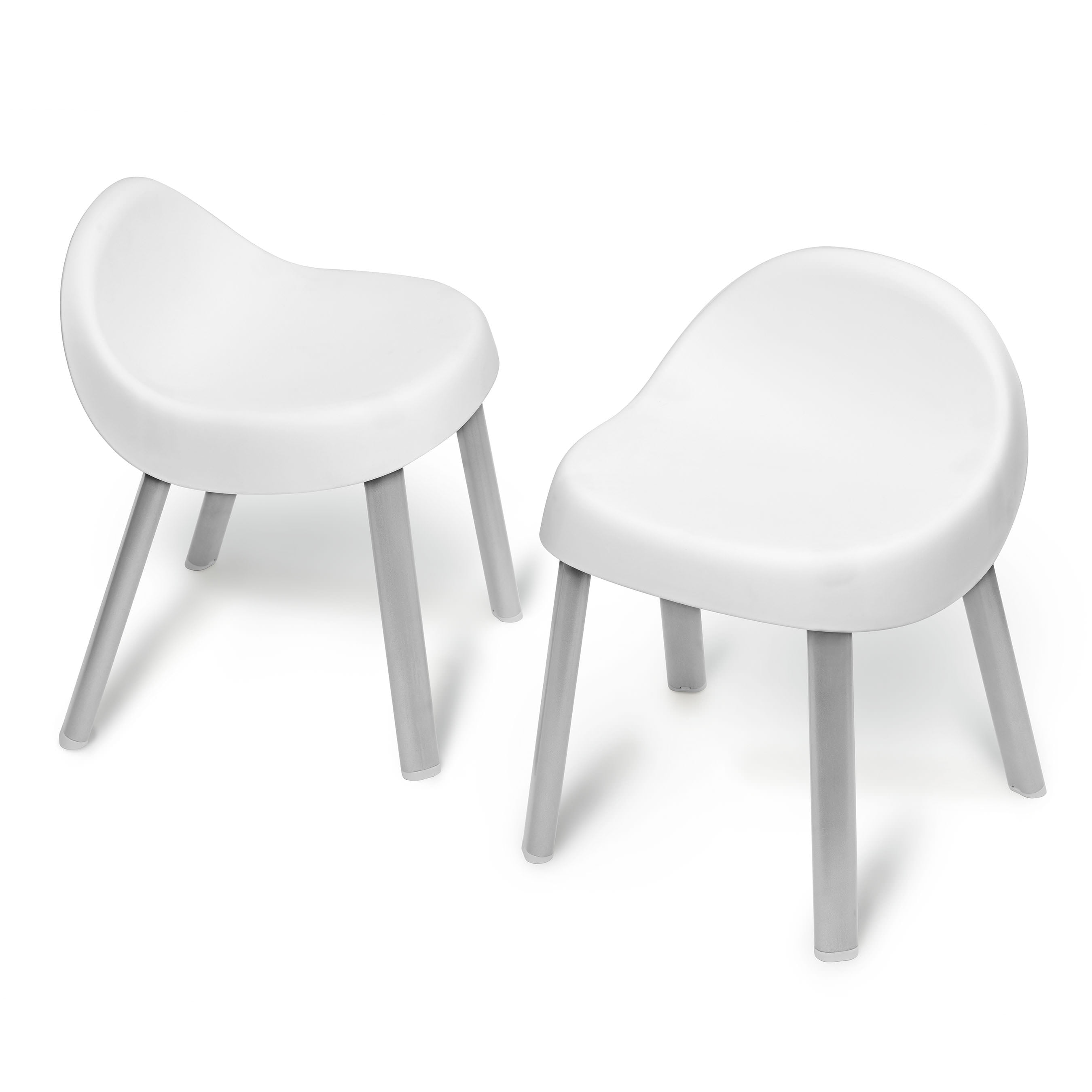 Skip Hop Explore & More Kids Chair Set, Comfortable Design with Metal Legs, White