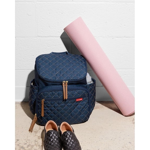 Skip Hop Forma Diaper Bag Backpack Navy Multi-Function Travel Bag with Changing Pad