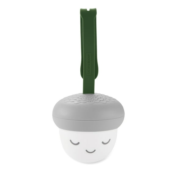 Skip Hop Glow with Me Portable Acorn Sound Machine for Baby Sleep, Gray