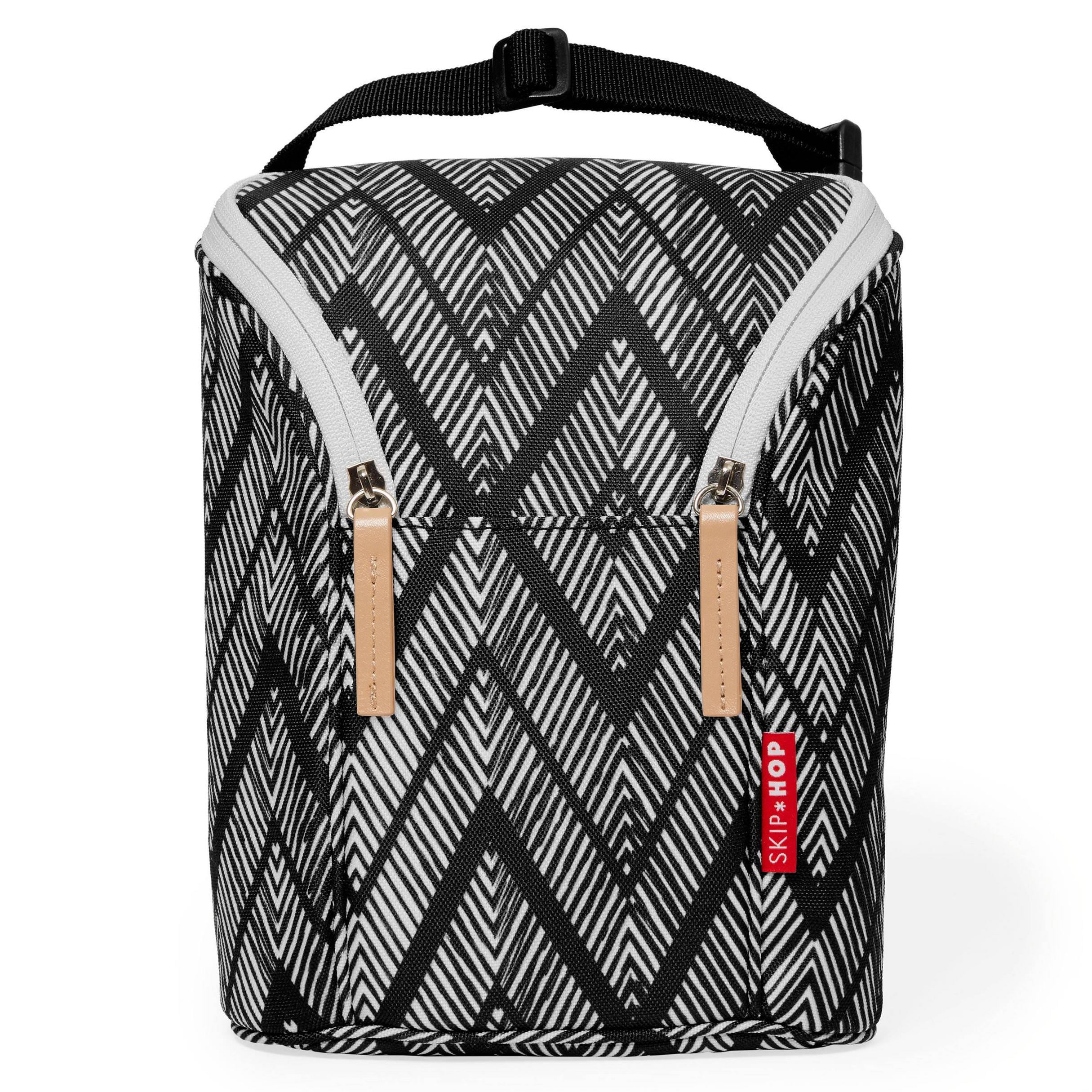 Skip Hop Grab & Go Double Bottle Bag - Grey Melange