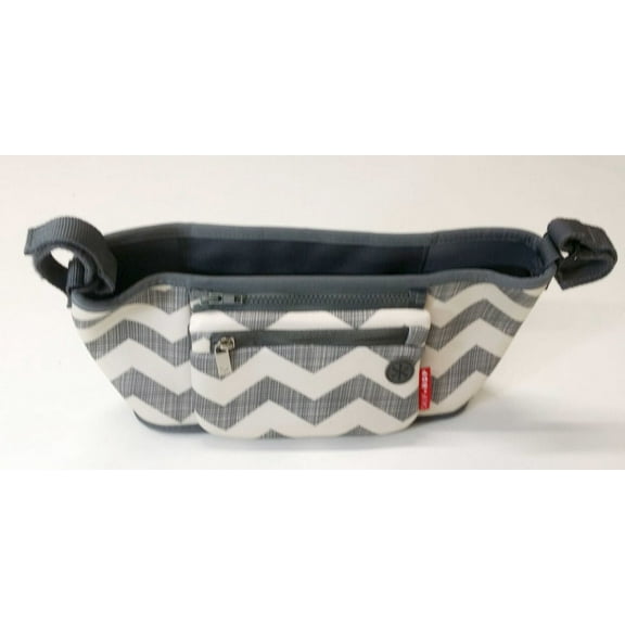 Skip Hop Grab-and-Go Stroller Organizer, Universal Fit, Chevron -Grey/Off White