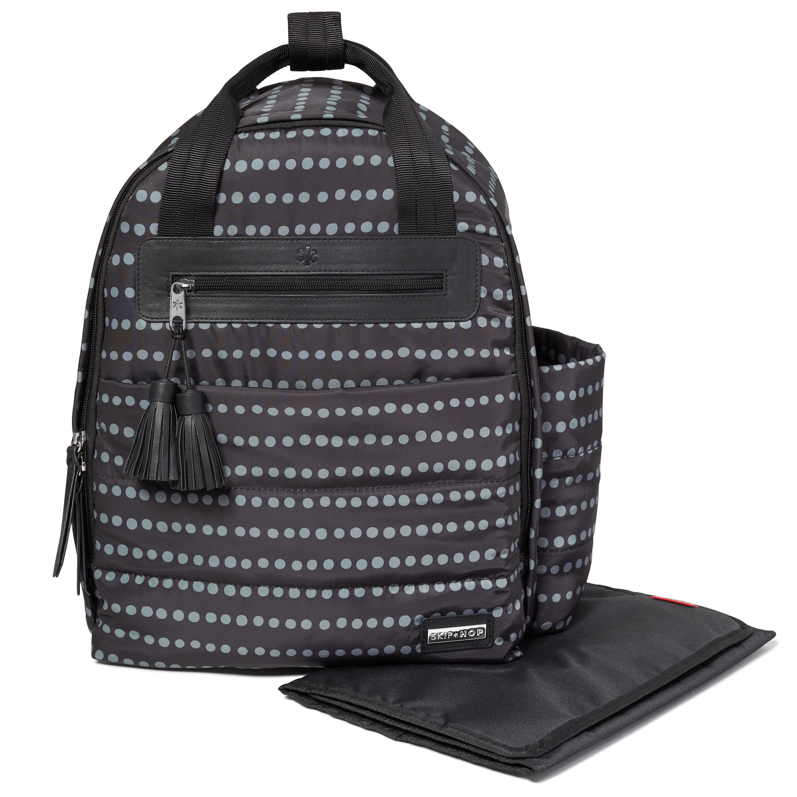 Skip Hop Riverside Ultra Light Diaper Backpack, Black Dot