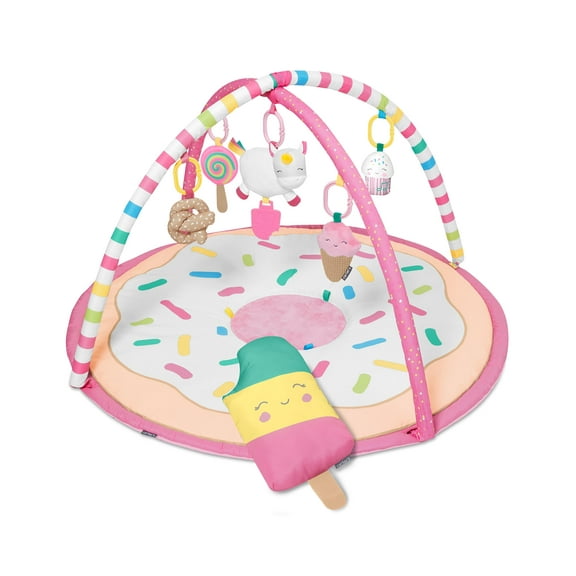 Skip Hop Sweet Surprise Play Gym for Ages 0+ - Plush and Interactive Baby Activity Mat with Developmental Toys, Pink