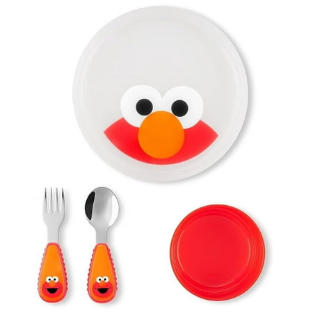 Skip Hop x Sesame Street Toddler Feeding 4-Piece Mealtime Set, Elmo