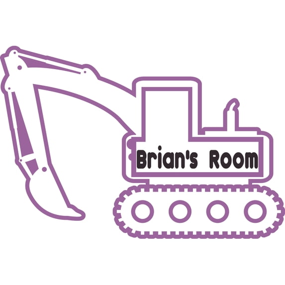 Skip Loader Truck Construction Customized Wall Decal - Custom Vinyl Wall Art - Personalized Name - Baby Girls Boys Kids Nursery Bedroom Wall Decal Room Decor Wall Stickers Decoration Size (20x40 inch)