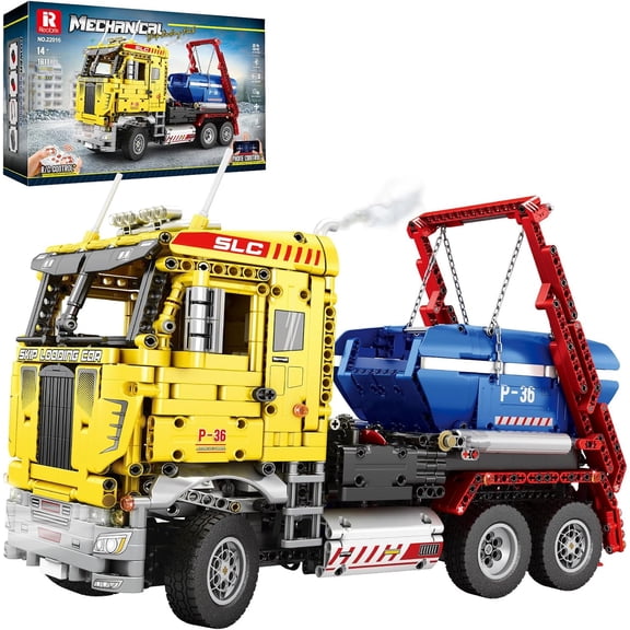 Skip Loading Truck Building Blocks Set 22016, RC Dump Truck Model Kit , Remote Control Technic Construction Vehicle Toys