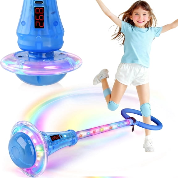 LED Skip Ball for Kids Ages 5-7, 8-11, Light-Up Ankle Skip Toy with Counter, Indoor Outdoor Sports Games Toys for Boys Girls 5 6 7 8 9 10 11 12+, Birthday Gifts Toys for 3 4 5 6 Years Old Boys