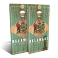 thumbnail image 1 of Skip's Garage | Delaware State Flag 2.0 Premium 2x4 Cornhole Board Set (24" x 48") | Includes (8) Bags + Various Accessory Options, 1 of 7