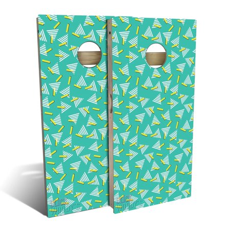 Skip's Garage 80s Teal Outdoor Cornhole Board Set NO Accessories Premium 2x4