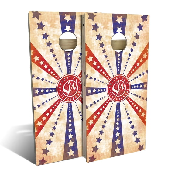 Skip's Garage | American Flag Stars and Stripes Backyard 2x4 Cornhole Board Set (24" x 48")