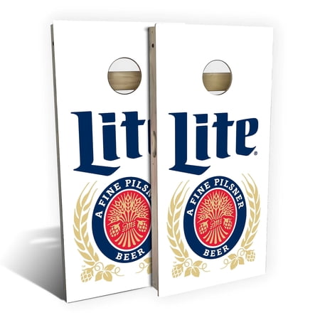 Skip's Garage | Miller Lite Original Cornhole Board Set | Includes Boards & Bags | Choose Your Size & Accessories