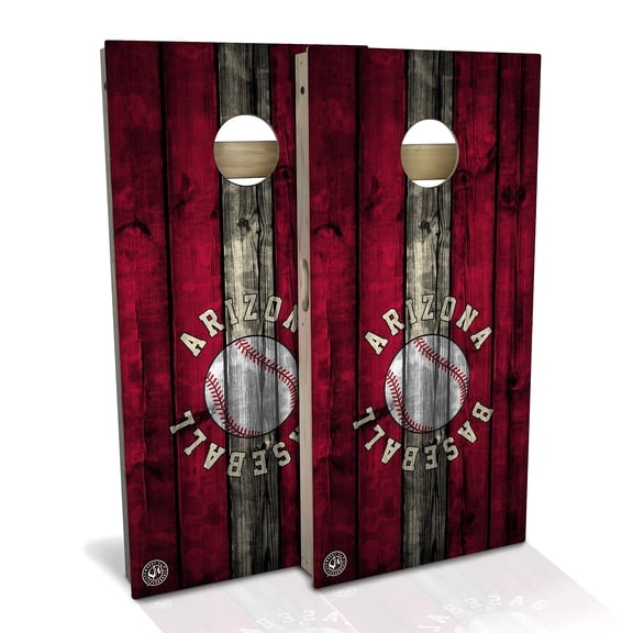 Skip's Garage | Arizona Baseball Cornhole Board Set | Includes (2) Boards, (8) Bags & Optional Accessories
