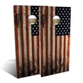 thumbnail image 1 of Skip's Garage | American Flag Distressed Cornhole Board Set | Includes Boards & Bags | Choose Your Size & Accessories, 1 of 7