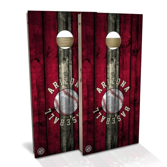 Skip's Garage Arizona Baseball Solid Wood Cornhole Board Set
