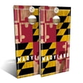 thumbnail image 1 of Skip's Garage | Maryland State Flag 2.0 Cornhole Board Set | Includes Boards & Bags | Choose Your Size & Accessories, 1 of 7